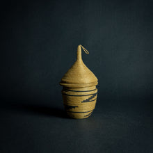 Load image into Gallery viewer, Set of African woven baskets resembling huts, the smallest without a lid.