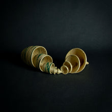 Load image into Gallery viewer, Set of African woven baskets resembling huts, the smallest without a lid.