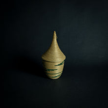 Load image into Gallery viewer, Set of African woven baskets resembling huts, the smallest without a lid.
