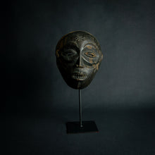 Load image into Gallery viewer, Chokwe Mask with Traditional Forehead Sign – Exploring Chokwe Artistry, a symbol of Chokwe culture and craftsmanship, featuring visible teeth and scarification.