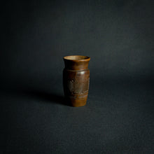Load image into Gallery viewer, Kuba wooden cup with traditional patterns, symbolizing cultural status and craftsmanship.