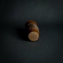 Load image into Gallery viewer, Kuba wooden cup with traditional patterns, symbolizing cultural status and craftsmanship.