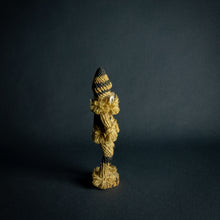 Load image into Gallery viewer, Pende Minganji Dance Doll in traditional raffia costume and wooden mask.
