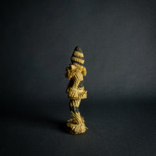 Load image into Gallery viewer, Pende Minganji Dance Doll in traditional raffia costume and wooden mask.