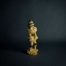 Load image into Gallery viewer, Pende Minganji Dance Doll in traditional raffia costume and wooden mask.