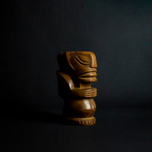Load image into Gallery viewer, This wooden statue is a true masterpiece, inspired by the Tiki tribe and boasting intricate details and craftsmanship. Made of high-quality wood, it is both sturdy and elegant, with a unique shape and beautiful finish that make it a standout piece in any room. A must-have for art enthusiasts and collectors alike.