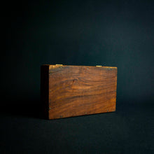 Load image into Gallery viewer, Handcrafted Indian rosewood box with intricate flower carvings on the lid, perfect for storage or decoration.