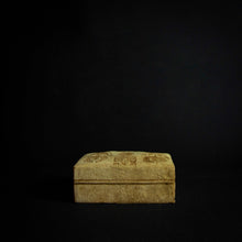 Load image into Gallery viewer, Beautiful box made of animal skin with intricate designs inspired by Senufo masks and animals. The box is adorned with rich patterns and textures, and has a unique and rustic feel. It can be used for storage or as a decorative piece in any home.