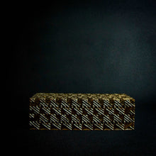 Load image into Gallery viewer, Wooden box adorned with intricate geometric details and engravings, including "1984," "Matumona Kanda," and "Zaire."