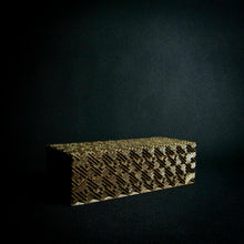 Load image into Gallery viewer, Wooden box adorned with intricate geometric details and engravings, including "1984," "Matumona Kanda," and "Zaire."