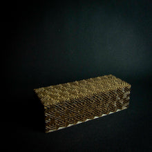 Load image into Gallery viewer, Wooden box adorned with intricate geometric details and engravings, including "1984," "Matumona Kanda," and "Zaire."