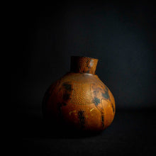 Load image into Gallery viewer, Vintage handcrafted calabash gourd with animal-inspired engravings