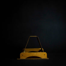 Load image into Gallery viewer, A vintage disc holder made of wood, with a capacity to hold 25 records. The holder has two handles for easy carrying and a simple yet stylish design that fits in with any room decor.