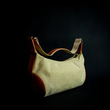 Load image into Gallery viewer, Limited edition "Roland Garros" Lancel handbag with a unique "baguette" shape, perfect for collectors of rare handbags and tennis enthusiasts.