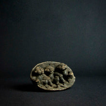 Load image into Gallery viewer, Terracotta sculpture of three figures from the Bamum tribe in Cameroon, featuring intricate details and unique characteristics.