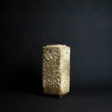 Load image into Gallery viewer, Beige and brown vase with grainy texture, perfect for home decor and displaying flowers.