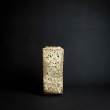 Load image into Gallery viewer, Beige and brown vase with grainy texture, perfect for home decor and displaying flowers.