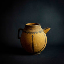 Load image into Gallery viewer, Handmade wooden pot with intricate design, handmade by skilled artisans in Rwanda. Adds natural warmth and elegance to any home decor.