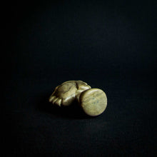 Load image into Gallery viewer, Stone sculpture of a male head with expressive features and a striking hairdo, likely from Zimbabwe.